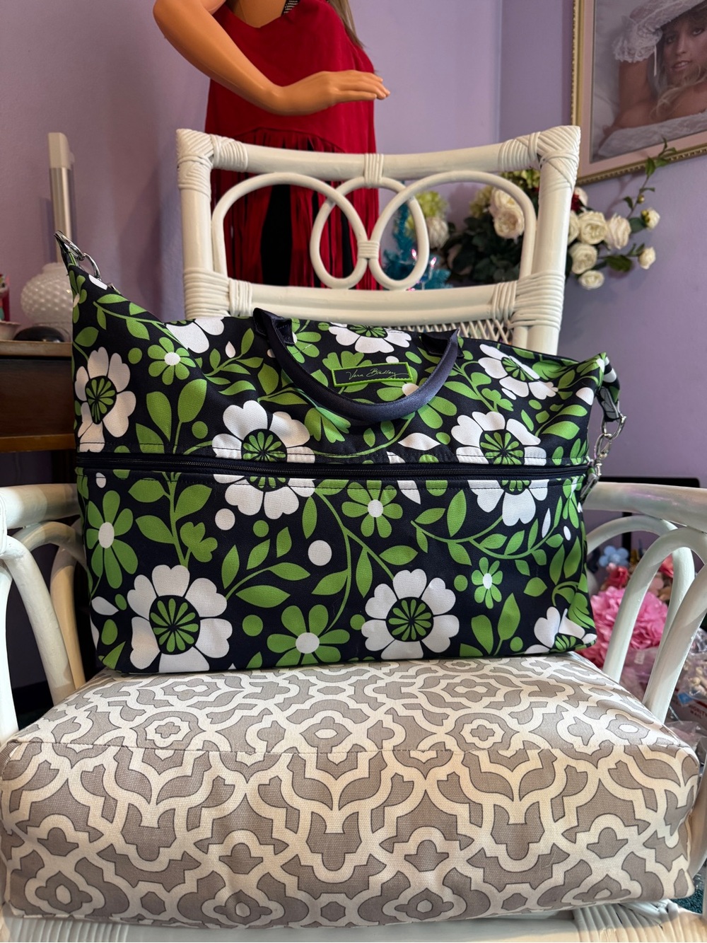Vera Bradley Trimmed Traveler lucky You Tote Bag